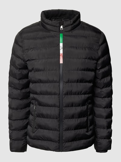 19V69 Italia Steppjacke mit Label-Details Modell 'Jason' Black 1