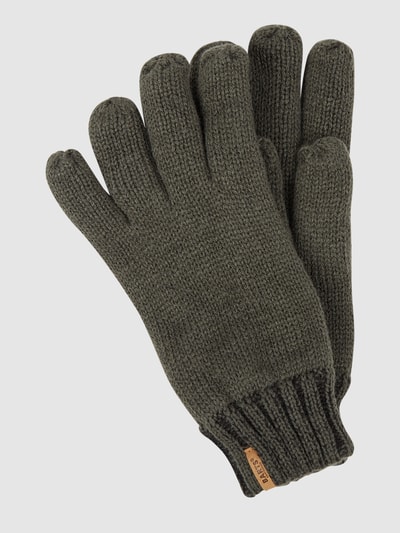 Barts Handschoenen met fleecevoering, model 'Brighton' Donkergroen - 1