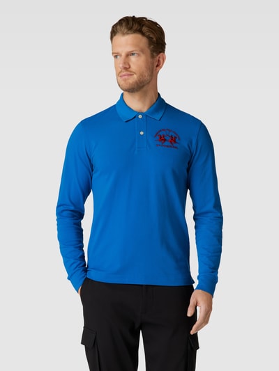 La Martina Poloshirt mit Logo-Stitching Blau 4