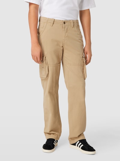 Alpha Industries Flared cut cargobroek met labelpatch, model 'JET' Beige - 4