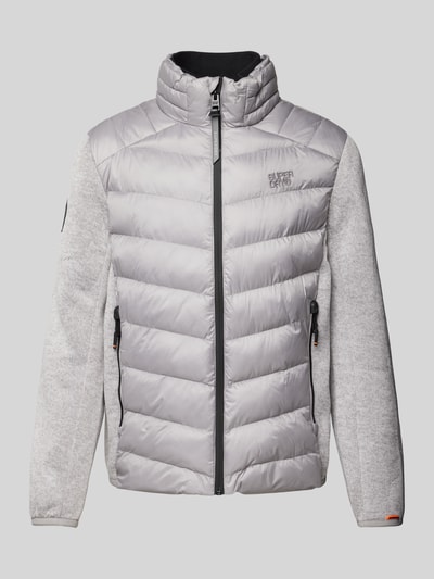 Superdry Jacke mit Stehkragen und Label-Stitching Hellgrau 1