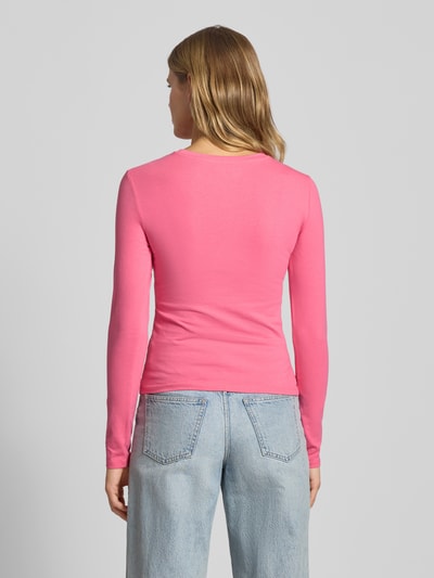 Review Longsleeve met ronde hals Neon roze - 5