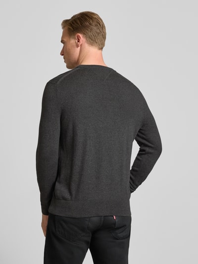 Tommy Hilfiger Regular Fit Strickpullover aus Baumwoll-Kaschmir-Mix Anthrazit Melange 5