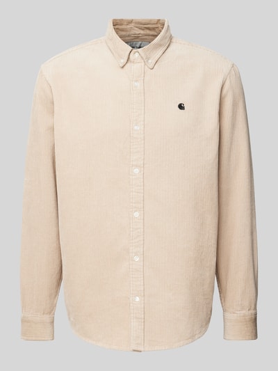 Carhartt Work In Progress Regular Fit Freizeithemd mit Button-Down-Kragen Modell 'MADISON' Beige 1