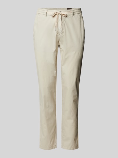 g1920 Spodnie o kroju slim fit w jednolitym kolorze model ‘TAIKAN’ Piaskowy 2
