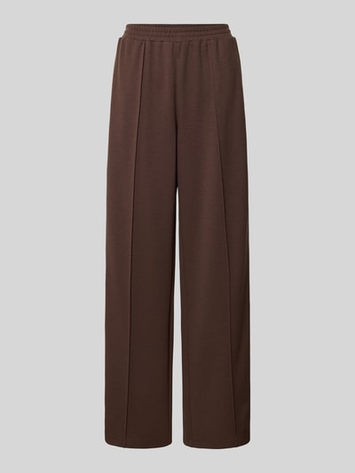 Produktfoto, Jog Pants mit französischen Eingrifftaschen von Jake*s Casual, braun, Wide-Leg-Fit, Material-Mix mit Stretch-Anteil, elastischer Bund.