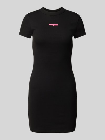 Tommy Jeans Schmales Minikleid aus Ripp Black 2