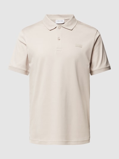 CK Calvin Klein Poloshirt mit Label-Detail Sand 2