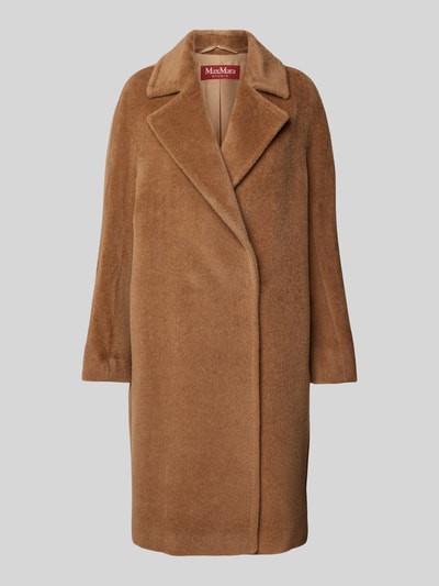 Max Mara Studio Płaszcz z kołnierzem z połami model ‘SIDNEY’ Camel 2