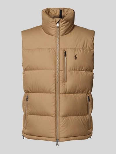 Polo Ralph Lauren Bodywarmer met logostitching, model 'EL CAP' Kaki - 2