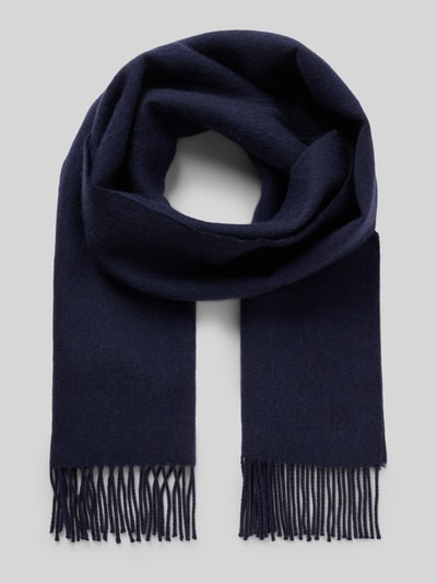 bugatti Wollen sjaal met franjes Jeansblauw - 1