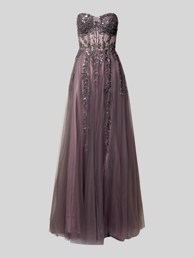 LUXUAR FASHION Abendkleid im Off-Shoulder-Look Taupe 2