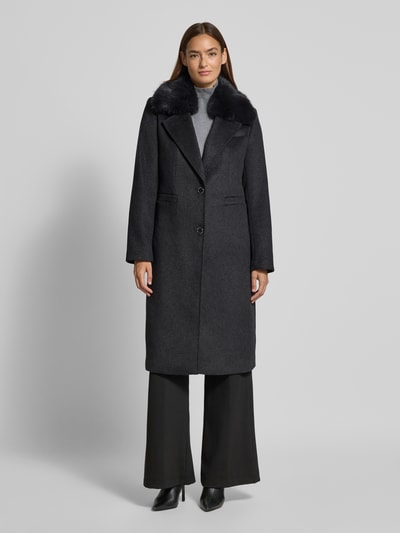 GUESS Regular fit mantel met wolgehalte model 'Karole' Middengrijs - 4