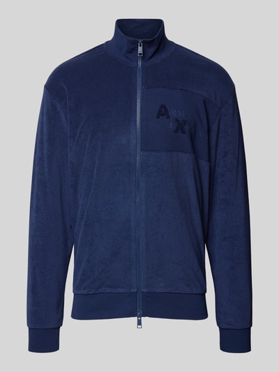 ARMANI EXCHANGE Sweatjack met structuurmotief, model 'FELPA' Marineblauw - 2