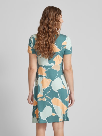 Tom Tailor Knielanges Kleid mit Allover-Muster Apricot 5