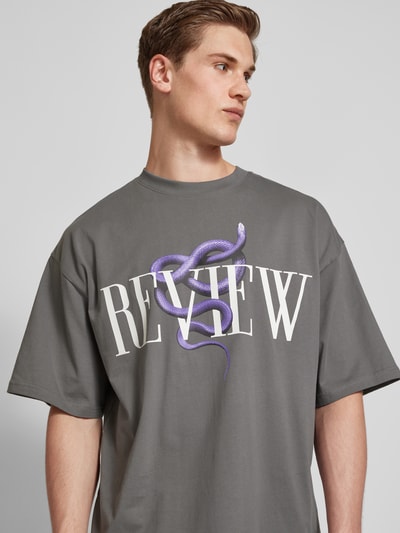 REVIEW Oversized T-Shirt mit Rundhalsausschnitt Dunkelgrau 3