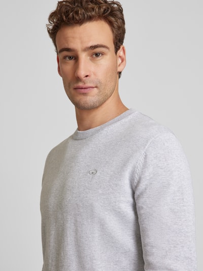 Tom Tailor Pullover met ronde hals van puur katoen Lichtgrijs - 3