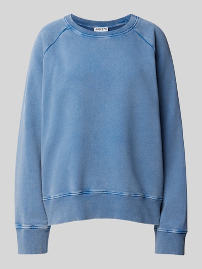 Jake*s Casual Oversized Sweatshirt mit Raglanärmeln Jeansblau 2