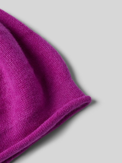 Seeberger Czapka beanie z detalem z logo Purpurowy 2