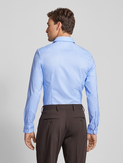 Jake*s Super Slim Fit Business-Hemd mit Knopfleiste Bleu 5