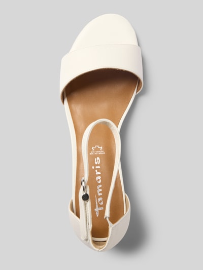 Tamaris Sandały skórzane na słupku Biały 3