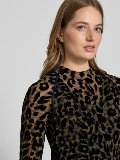 Marc Cain Midi-jurk met all-over dierenprint Kaki - 3