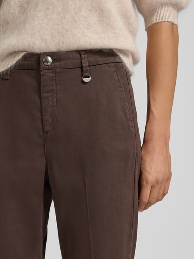 MAC Chinosy z detalem z logo model ‘CHINO TURN UP’ Ciemnobrązowy 3