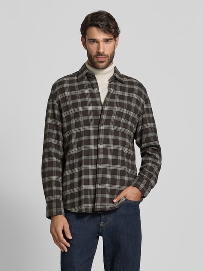 Marc O'Polo Regular Fit Freizeithemd aus reiner Baumwolle Dunkelbraun 4