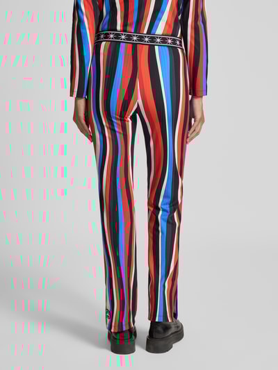 Marc Cain Straight fit stoffen broek met elastische band Rood - 5