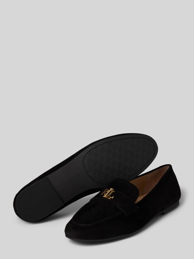 Lauren Ralph Lauren Loafers van leer met labelapplicatie, model 'AVERI III' Zwart - 4