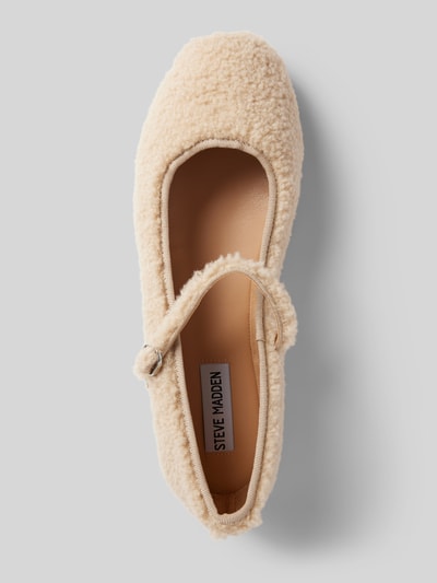 Steve Madden Pretty Ballerinas mit Teddyfell Modell 'Vinetta-F' Beige 3