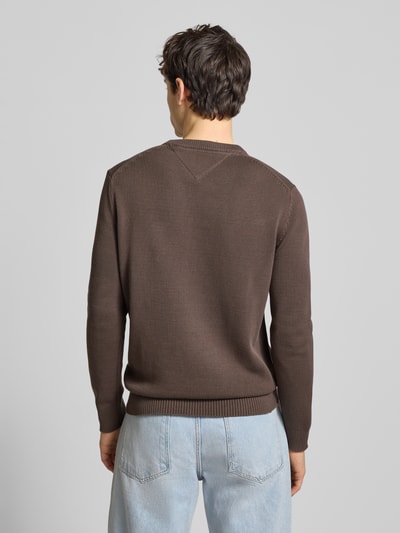 Tommy Jeans Regular fit gebreide pullover van zuiver katoen Donkerbruin - 5