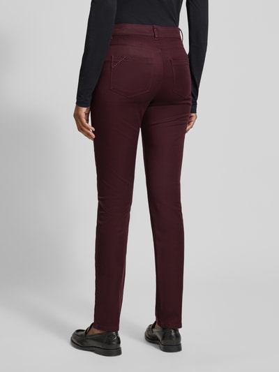 Christian Berg Woman Slim Fit Jeans mit Eingriff- und Gesäßtaschen Dunkelrot 5