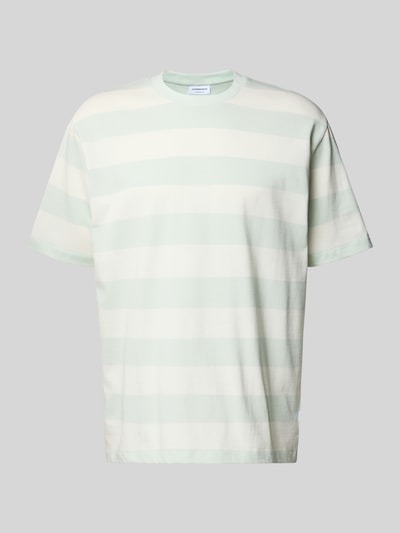 Produktfoto, Oversized T-Shirt mit Streifenmuster und Rundhalsausschnitt von Lindbergh aus Reine Baumwolle, Rückenlänge 72 cm bei Größe M