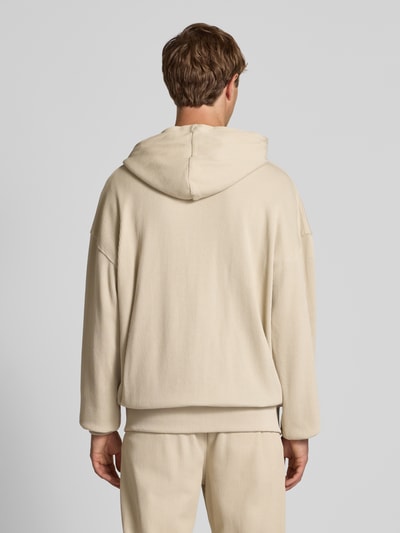 Pegador Oversized Sweatjacke mit Kapuze und Logo-Stitching Ecru 5