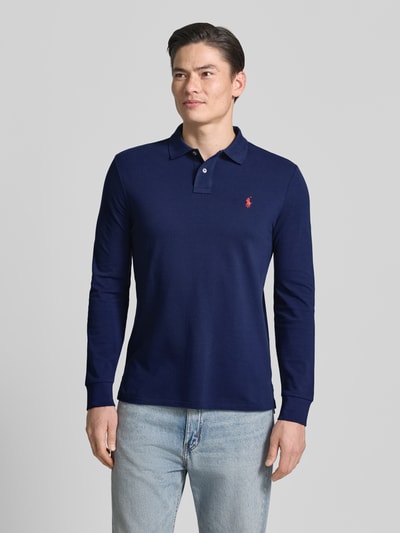 Polo Ralph Lauren Regular Fit Poloshirt aus reiner Baumwolle Dunkelblau 4