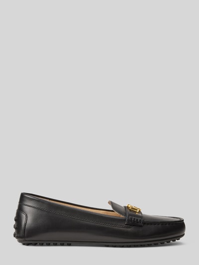 Lauren Ralph Lauren Slipper aus echtem Kalbsleder Black 2