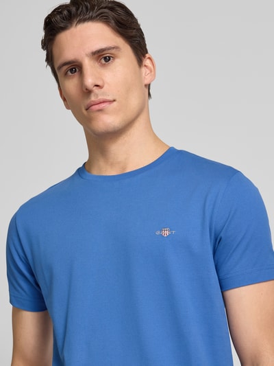 Gant Slim Fit T-Shirt mit Label-Stitching Royal 3