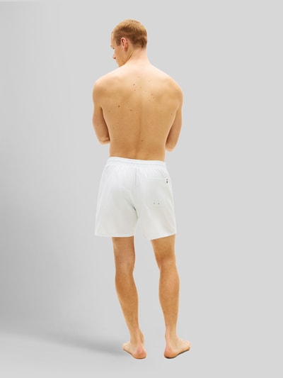 Tommy Hilfiger Regular Fit Badehose mit Label Stitching Hellblau 5