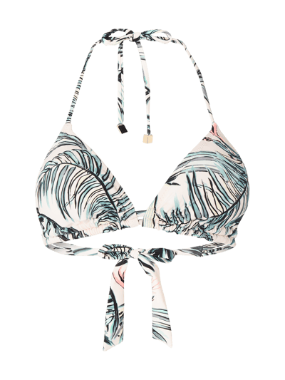 Shiwi Bikini-Oberteil mit Blättermuster Offwhite 1