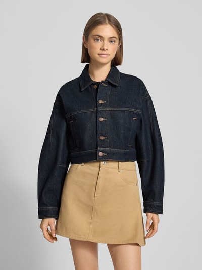 Calvin Klein Jeans Kurtka jeansowa z listwą guzikową Granatowy 4