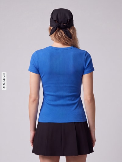 HUGO Blue T-Shirt mit Logo-Detail Royal 5