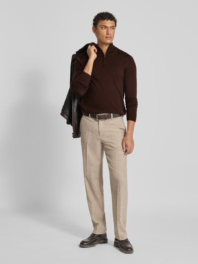 SELECTED HOMME Regular fit schipperstrui van zuivere merinowol, model 'TRAY' Middenbruin - 1