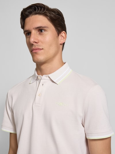 Tom Tailor Regular fit poloshirt van katoenmix Beige gemêleerd - 3