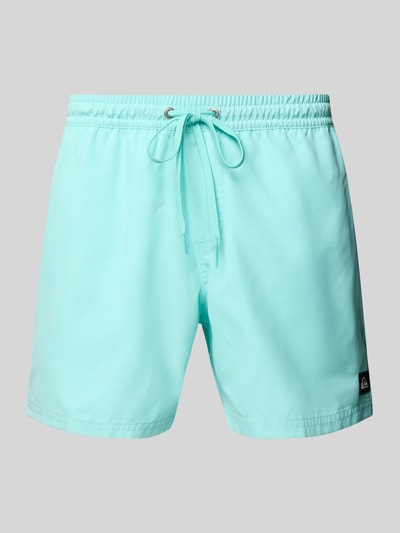 Quiksilver Zwembroek met labeldetail en elastische band Turquoise - 1