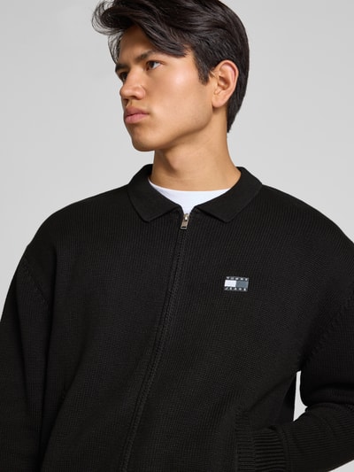 Tommy Jeans Relaxed fit gebreid jack van puur katoen Zwart - 3