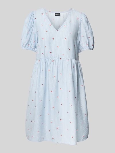 Pieces Loose fit vrijetijdsjurk van viscosemix, model 'FIONNA' Lichtblauw - 2