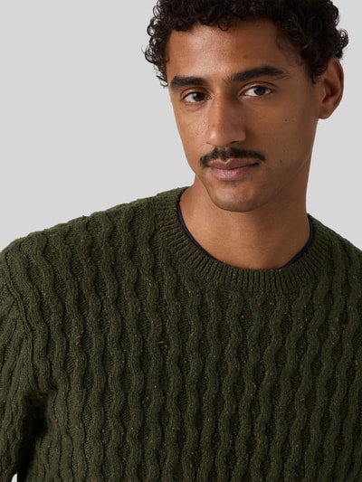 Levi's® Relaxed fit trui van katoenmix met wol Donkerbruin - 3