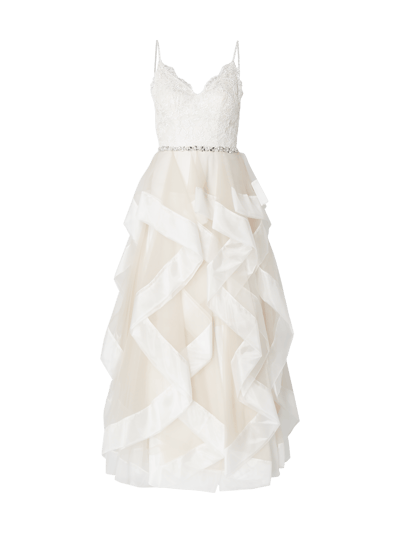 Unique Brautkleid aus Mesh im Stufen-Look  Beige 2