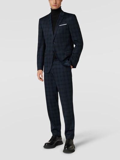 JOOP! Collection Slim fit 2-knoops colbert met glencheck-motief, model 'Herby' Marineblauw - 1